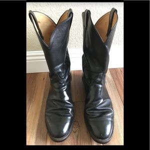 Justin Men's Black Pilot Uniform Western Boots